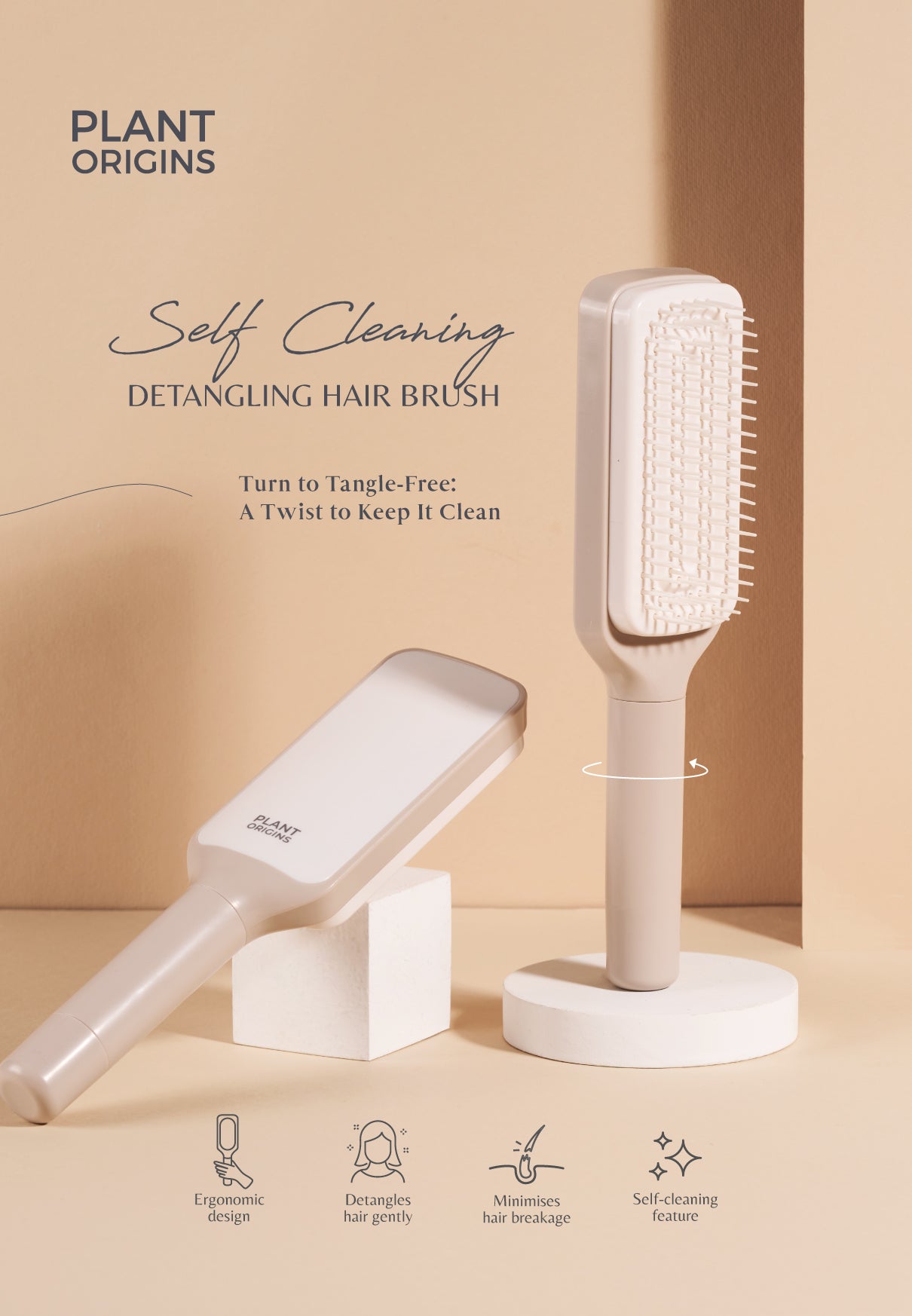 SELF CLEANING BRUSH